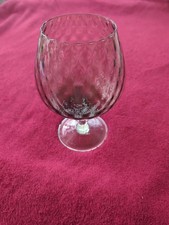 Green Smoky Large Decorative Brandy Glass Vintage.
