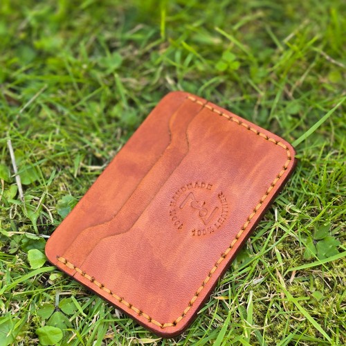 Leather card holder - holder, slim