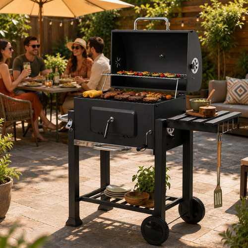 Deluxe bbq charcoal barbecue - bbq,