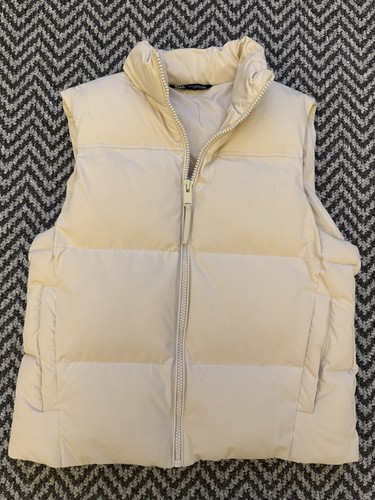 Zara beige gilet sleeveless - zara,