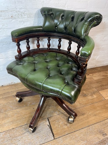 Leather chesterfield captains - chesterfield,