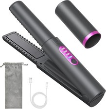 Cordless Hair Straighteners Curler 2 in 1, Mini Portable Travel Wireless Straigh