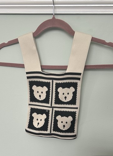 Knitted tote bag - knitted,
