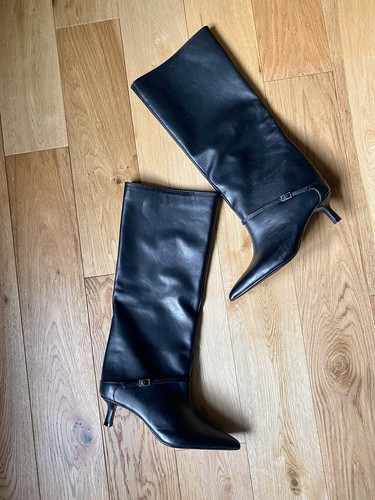 Zara black leather - leather, kitten