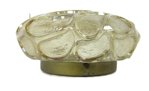 Round glass flush mount sconce - round,