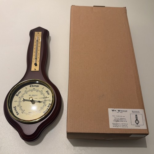 Widdop wooden barometer and - widdop,