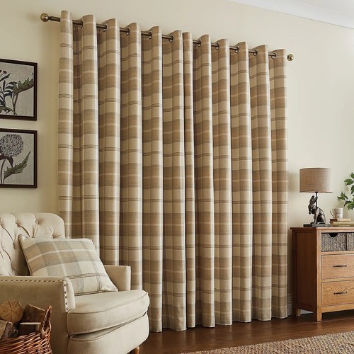 Luxury highland check - check, natural