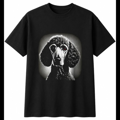 Standard poodle charcoal dog - charcoal,