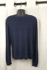 Topman Long Sleeve Crew Neck Textured Navy Pullover Size L Rrp £30 CR150 AA 08