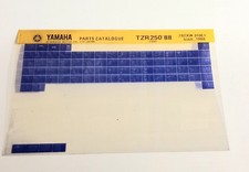 Yamaha TZR 250 2XW1 88 Spare Parts List Microfiche (Mar 88)