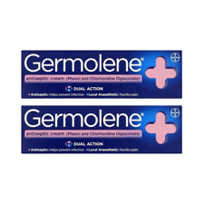 2x Germolene Antiseptic Cream Local Anaesthetic 55g - Helps Prevent Infections