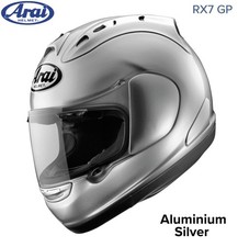 RARE #ARAI RX-7 GP - MOTORCYCLE HELMET - ALUMINIUM SILVER - LARGE - EXCEL COND