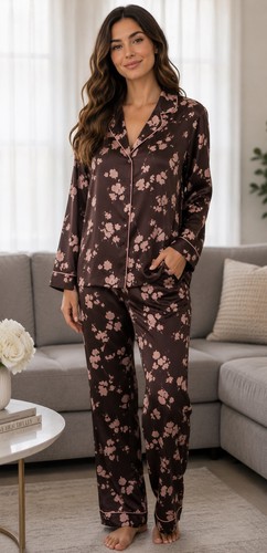 Rosie satin floral print - m&s,