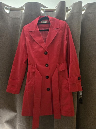 Bright red klaudia rain - red, coat
