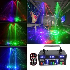 Laser Projector Stage Light LED Sound DMX RGB Party Show Club DJ Disco Lights UK