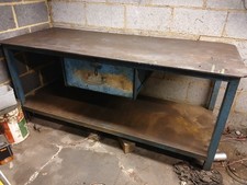 Vintage Industrial Metal fabrication/ welding table. Please read description. 