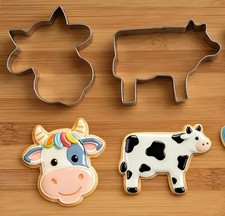 2 Pcs. SS Dairy Cow Shaped