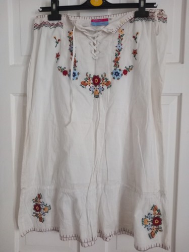 Denial white embroidered boho - white,