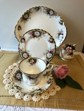 Royal Albert Fine Bone China 'Celebration' x 1 Teaplate/Cup & Saucer 3Piece VGC