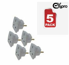 UK to Mauritius Monaco Morocco Travel Adaptor Plug 2 Pin Adapter CE Approved
