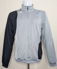 ADIDAS VINTAGE 00's SHINY TRACKSUIT TOP TRACK JACKET GREY BLACK WHITE