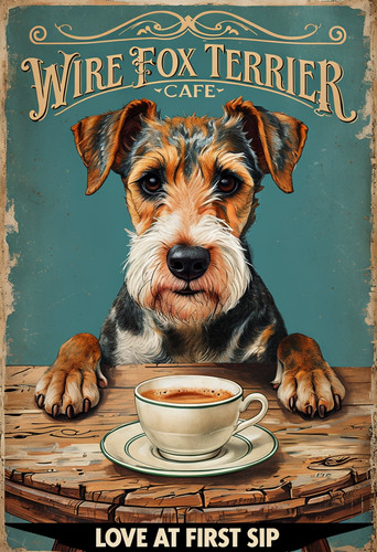 Wire fox terrier - terrier, metal