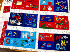 Baby Soft Book Cut & Sew Fabric Panel - My First Book of ABCs - Fabric Tradition