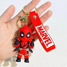 Deadpool Wolverine Marvel Keychain Bag Accessory Gift Toy Keyring Kids