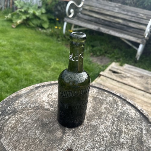 Vintage old green glass - old,