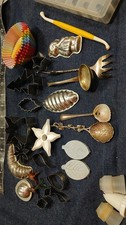 Vintage Job Lot Chocolate Moulds Spoons And Cookie Cutters icing nozzles