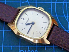 Vintage Tissot Gold Plated 17 Jewels Ladies Manual Wind Watch Working New Strap