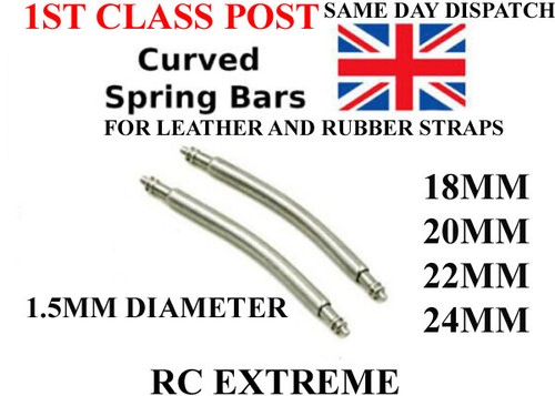 Curved watch strap spring - curved,