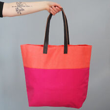 Handmade Two Tone Canvas Tote