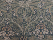 Saumur Linen Vert Green Fabric Chess Designs Curtain Blind Upholstery