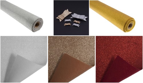 Glitter felt sheet roll or - sheet, 1m