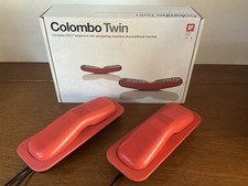 Pair Orange Colombo Magic Box Cordless Telephone Answerphone Retro Space Age 70s