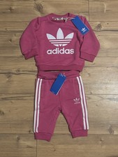 Adidas Baby Joggers And Jumper Set - Pink - Age 3 Months To 6 months