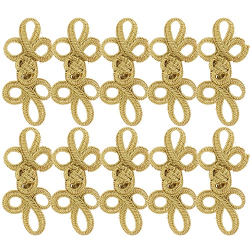 10pairs golden chinese closure - 10pairs,