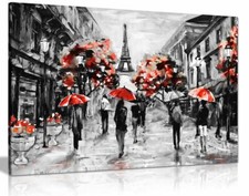 Modern Black White Red Paris