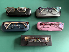 FIVE PAIRS LADIES EX PRESCRIPTION GLASSES WITH CASES