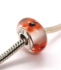 🩷 Poppy Murano Glass Bead