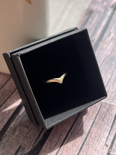 Vintage 9ct gold wishbone ring - 9ct,