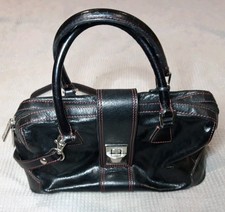 Vintage Smith and Canova Leather Bag Dark Brown Metal Clasp Removable Strap 