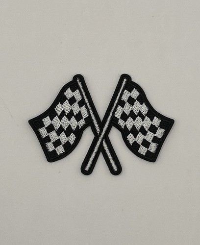 Checkered flag embroidered - checkered,