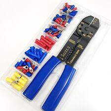 Wire Terminal Crimper Inc 100 Insulated Crimp Terminals. Terminal Crimping Plier