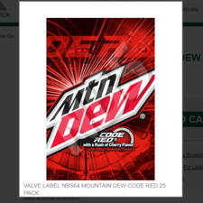 VALVE LABEL NBS64 MOUNTAIN DEW