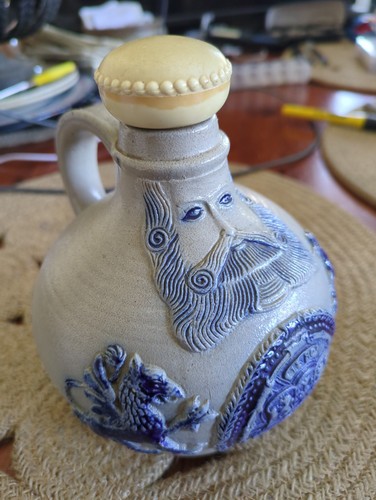 Vintage stoneware bellarmine - stoneware,