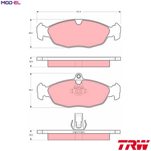 Brake pad set disc - set,