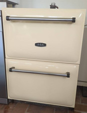 Aga Marvel undercounter 2 drawer fridge, traditional Aga cream colour
