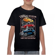 Ford Hot Rod Legends Youth T-shirt 1932 Model B 1934 Coupe 40 Flathead Kids